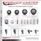 Service Caster 5 Inch Maroon Polyurethane Wheel Swivel 58 Inch Threaded Stem Caster Set 2 Brakes SCC SCC-TS20S514-PPUB-MRN-58212-2-TLB-2 - alternate 2